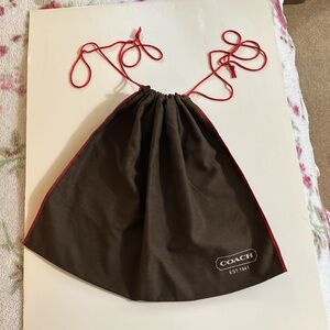 Coach Brown Bag with Red Trim